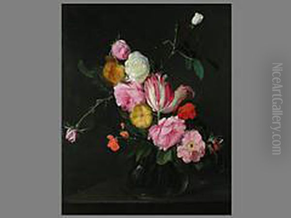 Blumenstillleben In Vase Oil Painting by Jan Philip van Thielen