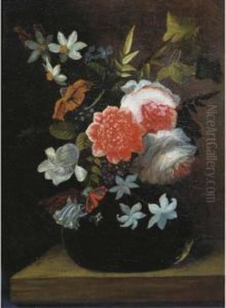 Roses Oil Painting by Jan Philip van Thielen