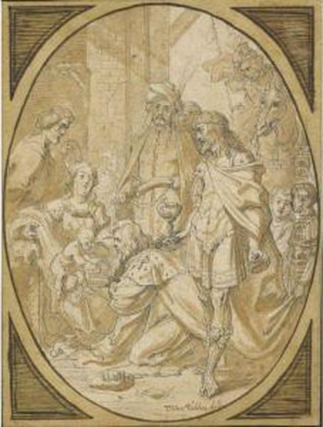 The Adoration Of The Magi Oil Painting by Theodor Van Thulden