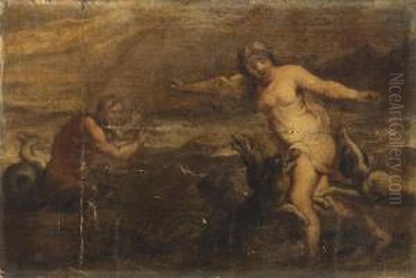 Glaucus And Scylla Oil Painting by Theodor Van Thulden