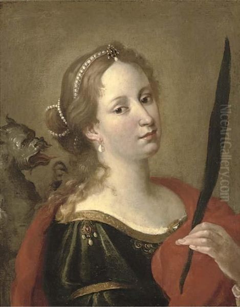 Saint Margaret Of Antioch Oil Painting by Theodor Van Thulden