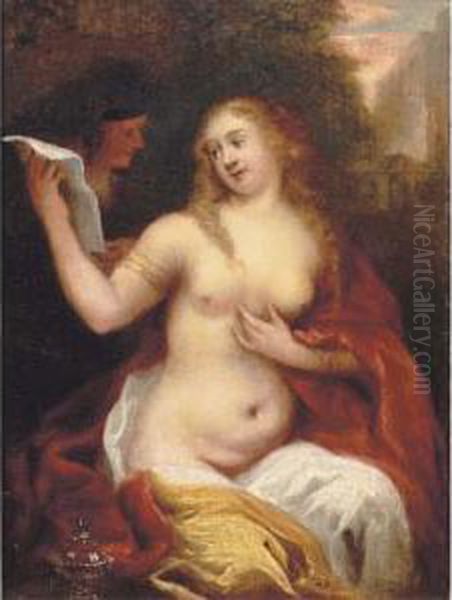 Bathsheba Receiving David's Letter Oil Painting by Theodor Van Thulden