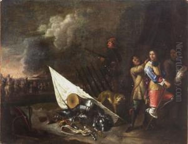 La Preparazione Alla Battaglia Oil Painting by Theodor Van Thulden