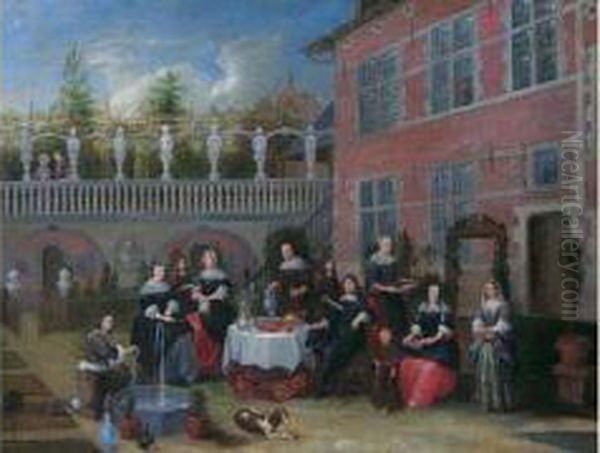 Ecole Flamande Du Xviieme Siecle Oil Painting by Gillis van Tilborgh