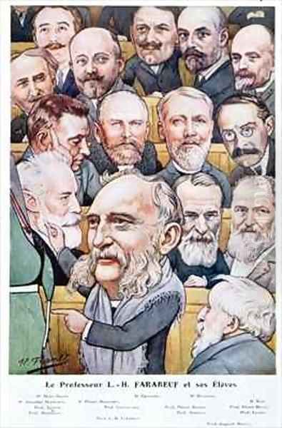 Professor Luis Hubert Farabeuf 1841-1910 and his students from Chanteclair Oil Painting by J-P. Frantz