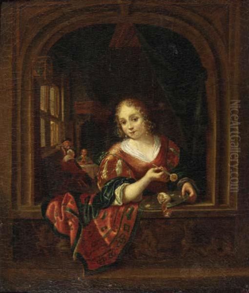 A Young Woman Oil Painting by Dominicus van Tol