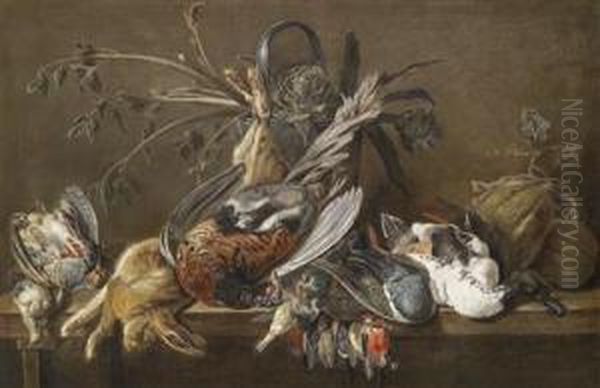 Still Life With Wildfowl And Vegetables Oil Painting by Adriaen van Utrecht