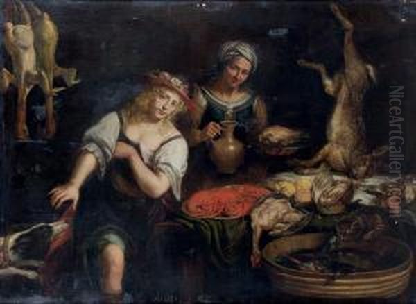 La Preparation Du Repas Oil Painting by Adriaen van Utrecht