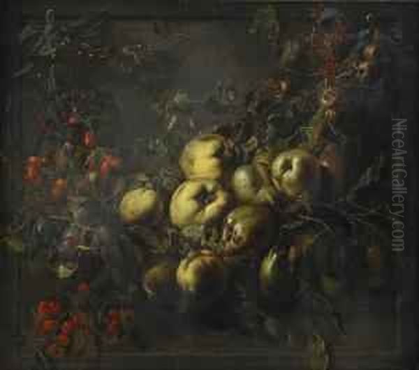 Stilleben Med Bar Och Frukt Oil Painting by Adriaen van Utrecht