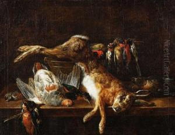 Stillleben Mit Hasen Und Vogeln Oil Painting by Adriaen van Utrecht