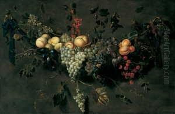 Fruchtestilleben. Oil Painting by Adriaen van Utrecht