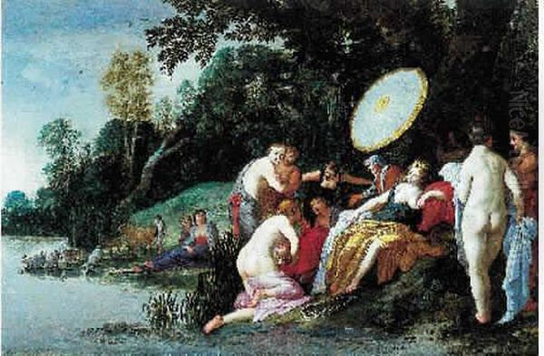 Signe Et Date En Bas A Droite M. Van Wtenbrouck Pec 1623. Oil Painting by Moyses or Moses Matheusz. van Uyttenbroeck