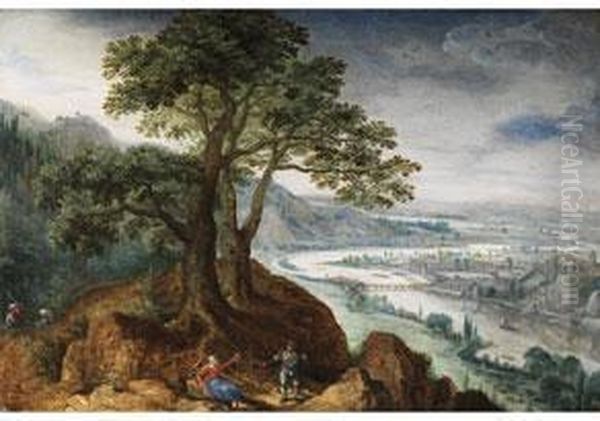 Ansicht Der Stadt Linz An Der Donau Oil Painting by Lucas van Valckenborch