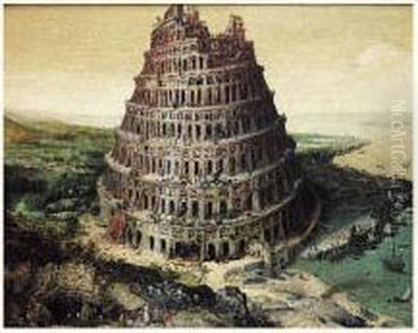 La Construction De La Tour De Babel Oil Painting by Lucas van Valckenborch