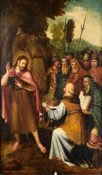 Saint John The Baptist Denying That He Is The Christ(?) Oil Painting by Otto van Veen