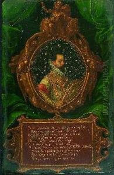 Portrait Of Duke Alessandro Farnese ( 1545-1592) Oil Painting by Otto van Veen