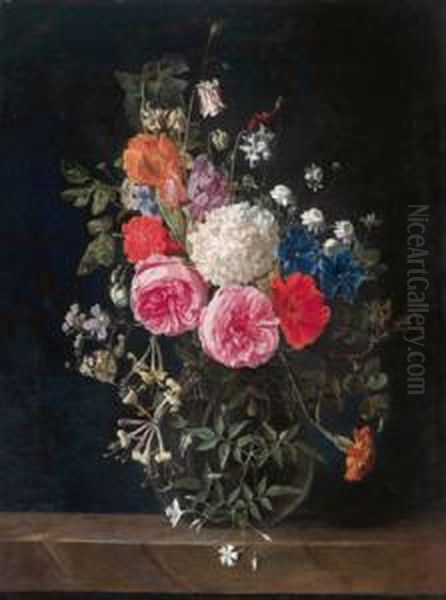 Rose Oil Painting by Nicolas Van Veerendael