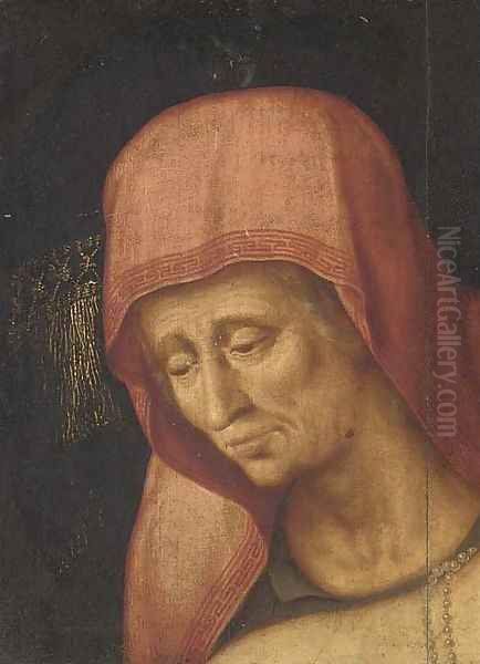 Head of an old lady a fragment Oil Painting by Frans Floris