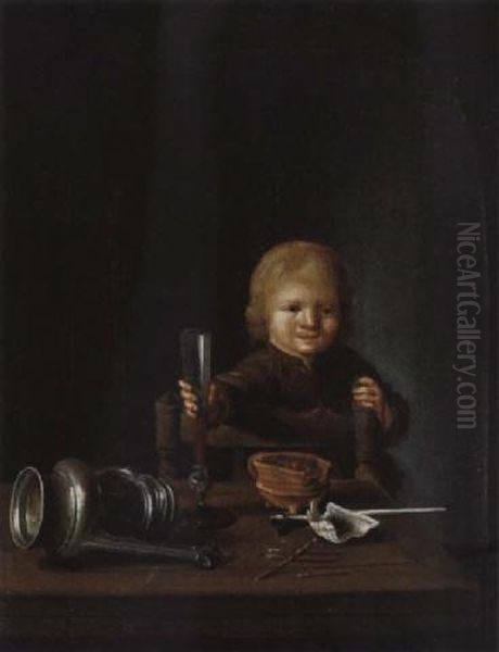 Stilleben Oil Painting by Gerrit Van Vucht