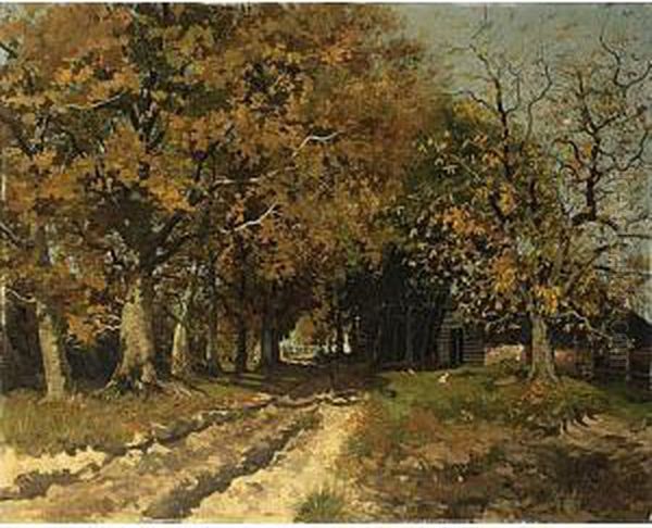 Herfst Oil Painting by Jan Hillebrand Wijsmuller