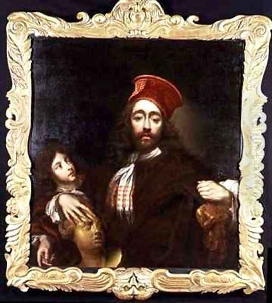 Portrait of the Artist and his Son Oil Painting by Isaac Fuller