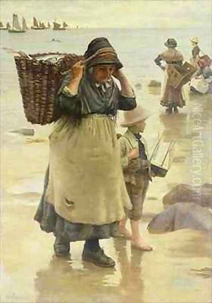 The Fish Fag Oil Painting by William Banks Fortescue