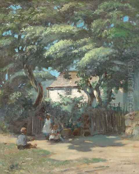 Noonday shade Oil Painting by William Banks Fortescue