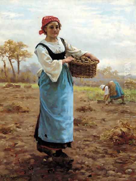 The potato-picker Oil Painting by William Banks Fortescue