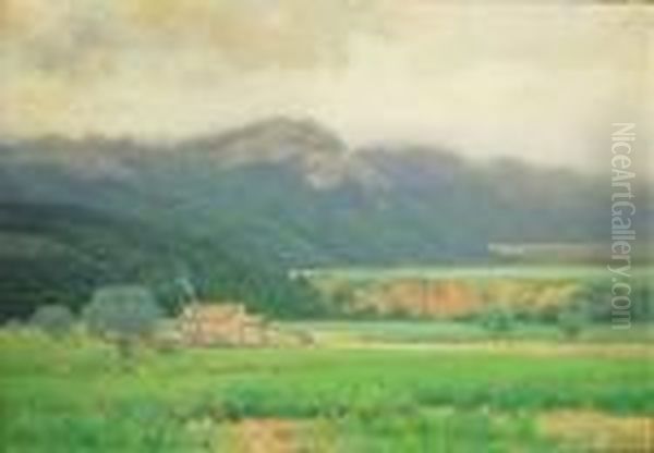 Paisaje Oil Painting by Joaquin Vancells Y Vieta