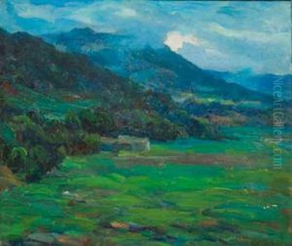 Paisaje Oil Painting by Joaquin Vancells Y Vieta