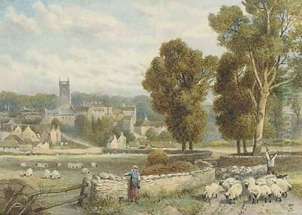 Woodstock Oil Painting by Myles Birket Foster