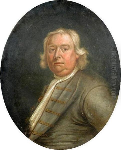 Portrait Of James Quin Esq Oil Painting by John Vanderbank