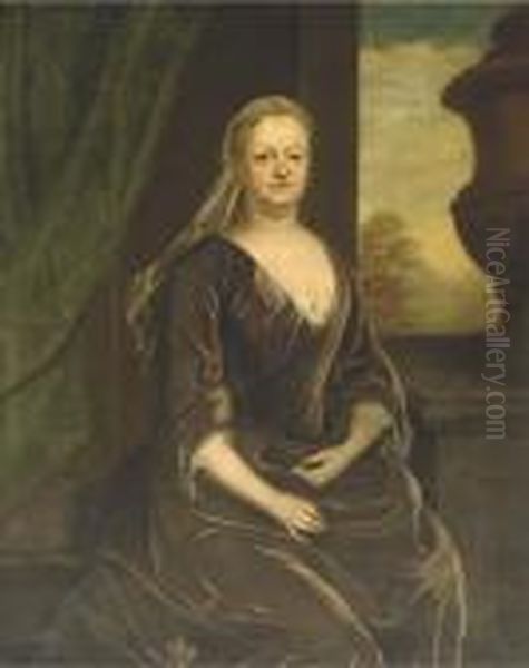 Portrait Of Leonora Marescoe Oil Painting by John Vanderbank