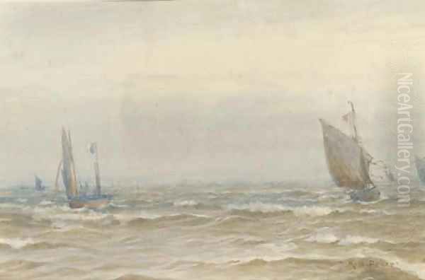 Running home on the tide Oil Painting by Henry Branston Freer