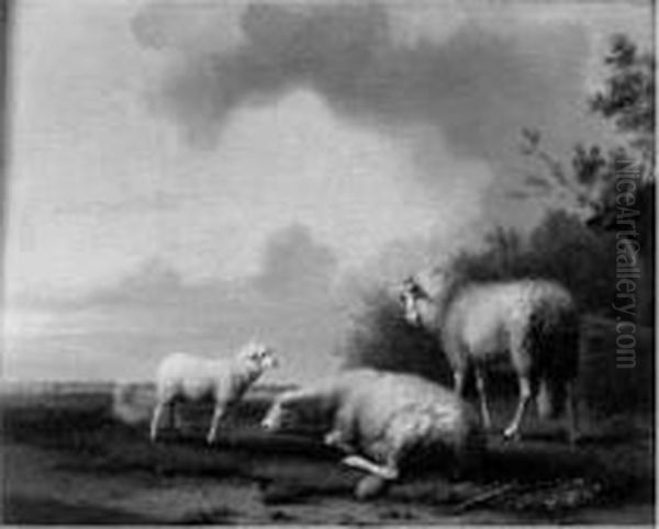 Paysage Aux Moutons Oil Painting by Francois Vandeverdonck