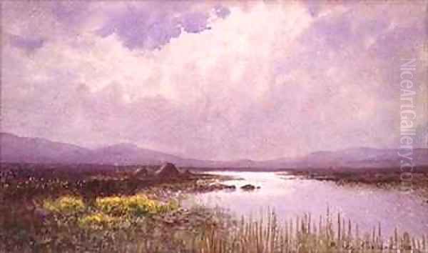 Connemara Landscape Oil Painting by William Percy French