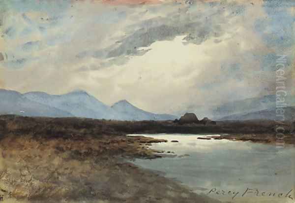 A flooded bog Oil Painting by William Percy French