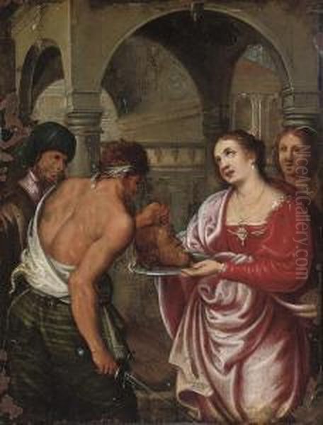 Salome With The Head Of Saint John The Baptist Oil Painting by Francesco Vanni