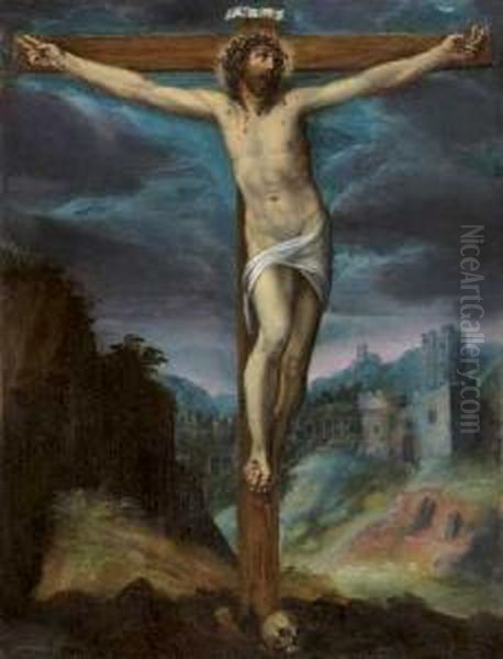 La Crucifixion Oil Painting by Francesco Vanni