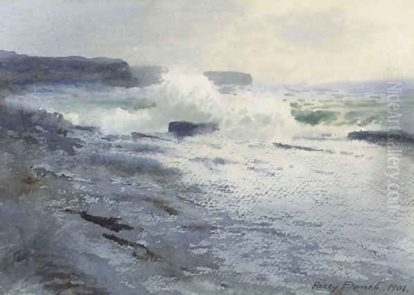 On the Rocks, Kilkee, Co. Kerry Oil Painting by William Percy French