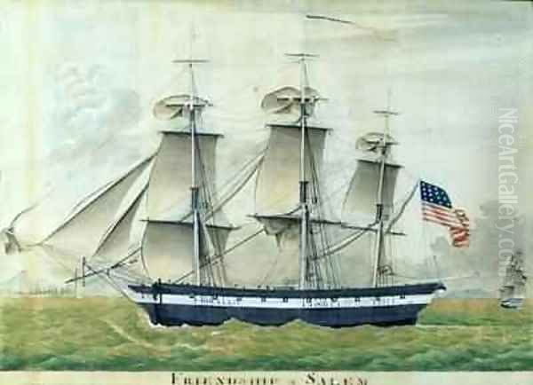 USS Friendship of Salem Oil Painting by Giuseppe Fedi