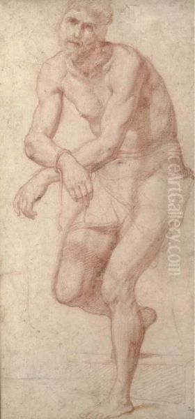 Study For Christ As The Man Of Sorrows Oil Painting by Ottavio Vannini