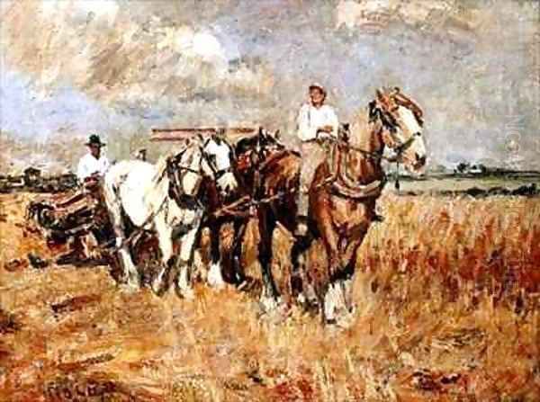 The Plough Oil Painting by Harry Fidler