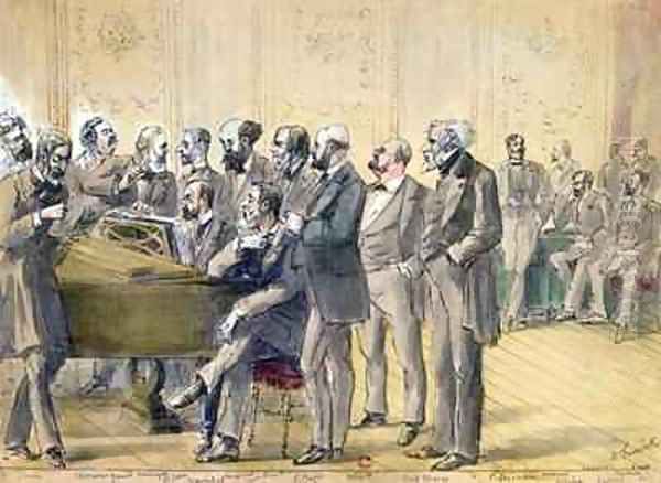 The Jury of the Paris Conservatoire Oil Painting by R. Fenwick