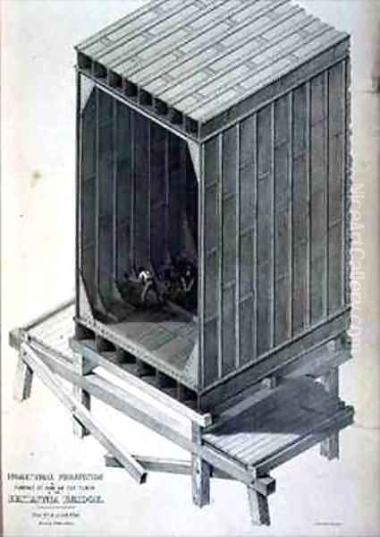 Isometrical Projection of one of the Tubes of the Britannia Bridge Oil Painting by Forster, Matthew