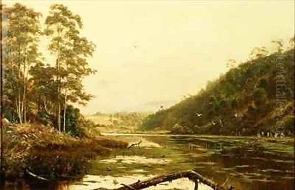 Browns River Tasmania Oil Painting by Capt. John Haughton Forrest