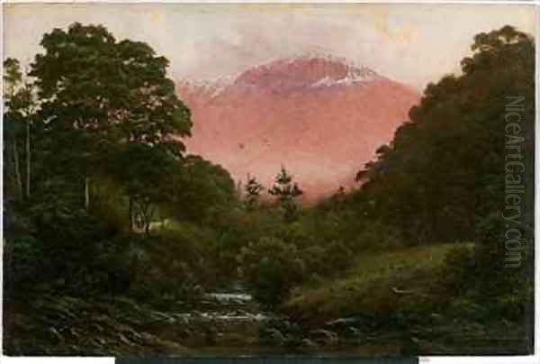 Mount Wellington from Cascades Oil Painting by Capt. John Haughton Forrest