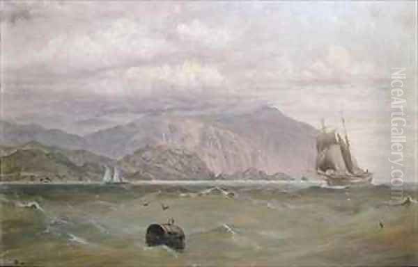 Southslack Lighthouse Tasmania Oil Painting by Capt. John Haughton Forrest