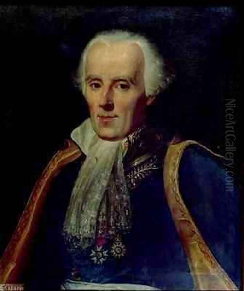 Portrait of Pierre Simon 1747-1825 Marquis de Laplace Oil Painting by Sophie Feytaud