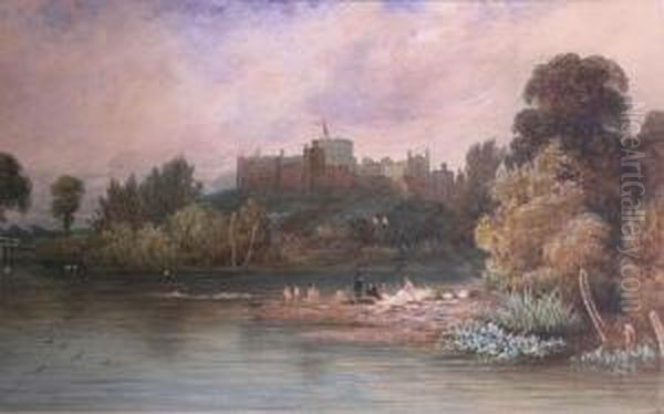 Windsor Castle Oil Painting by Edgar John Varley